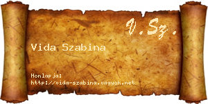 Vida Szabina névjegykártya