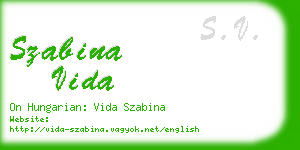 szabina vida business card